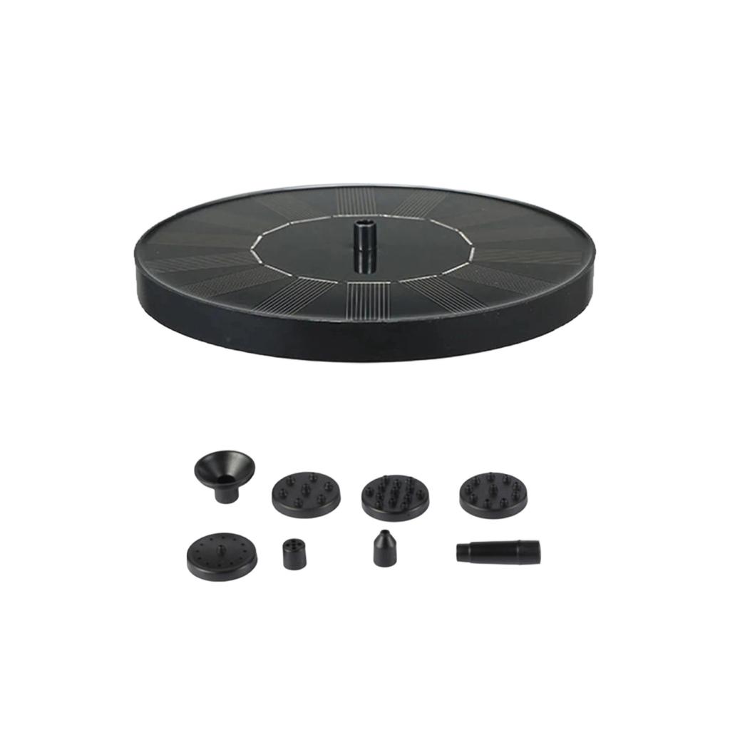 Floating Solar Fountain Pump for Bird Baths Garden Water Features Pool Pond Floating Water Sprinkler with Multiple Nozzle Attachments