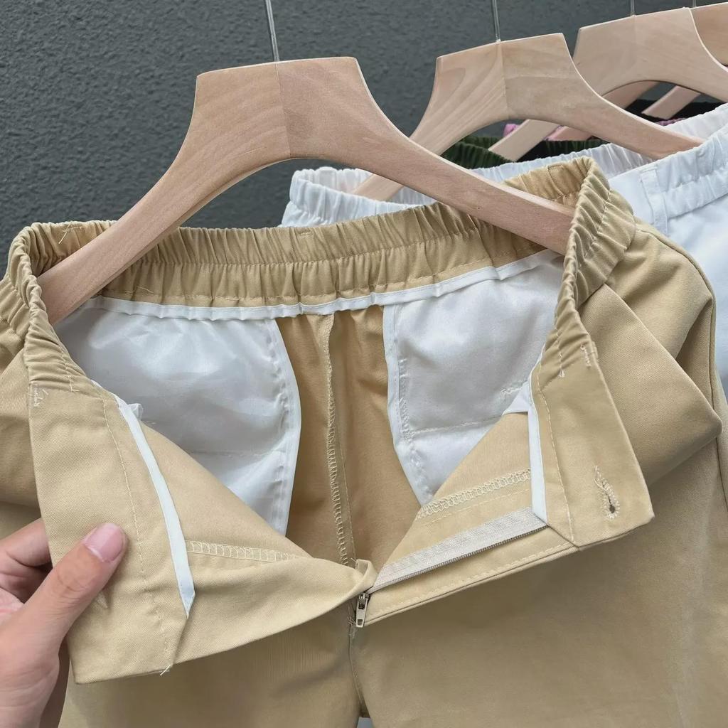 Washed Cotton High-Quality Men's Trendy Summer Shorts - New White Japanese Style