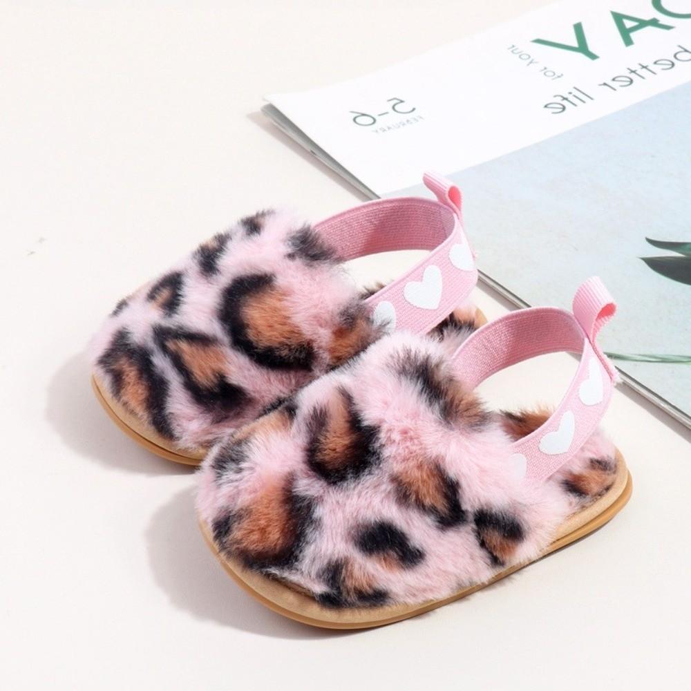 Leopard Baby Slippers Soft Sole Walking Shoes Cute Infant Crib Shoes For Toddler