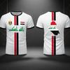 New Iraqi Flag Printed Summer 3D Printed Children's Outfit Football Jersey T-shirt Loose and Comfortable Suitable for Daily Wear