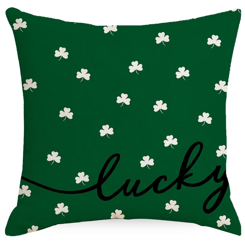 St. Dzień Świętego Patryka Poszewka na Poduszkę Paski Nadruk Domowa Poszewka na Poduszkę Salon Sofa Sypialnia Poszewka na Poduszkę