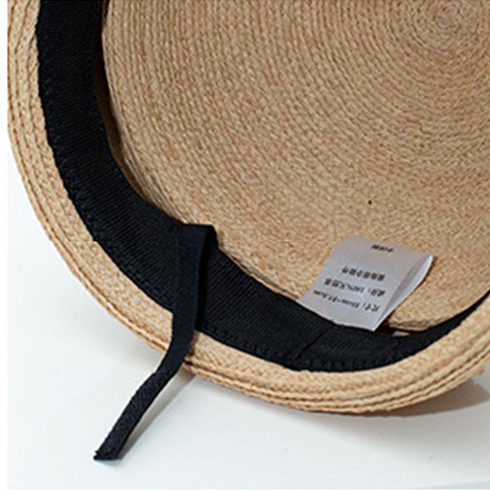 French Berets 100% Luxury Round Straw Hat Summer Fashion Flat Berets Hand Woven Natural Straw Sun Hats Japanese Retro Sailor Hat
