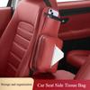 Car Seat Side Tissue Box Mounted Interior Hanging Bag Multifunctional Paper Drawer Storage Bag for Vehicle Interior Organization