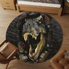 1pc Tyrannosaurus rex, Jurassic Park Round Chair mat Area Rug - Non-Slip, Floor Mat for Office, Bedroom, and Indoor Decor c1125330