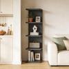 5 Level Floating Wall Shelf White PVC Modern Display Rack For House Style And Storage