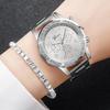 iF ME 6PCS/Set Women's Watch Fashion Steel Band Analog Quartz Watches Jewelry Set Suitable Gifts for Family and Friends (Without Box)