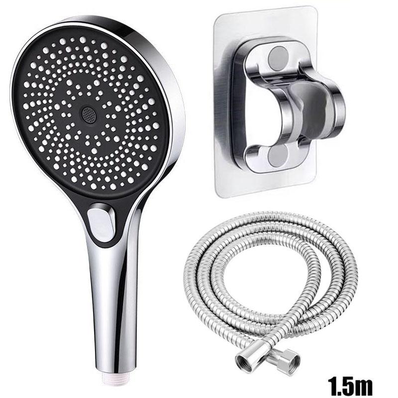 Showerhead Large Panel Replete for Shower Accessories Three Modes Shower Heads High Pressure Bathroom Showers Parts Fixture Home