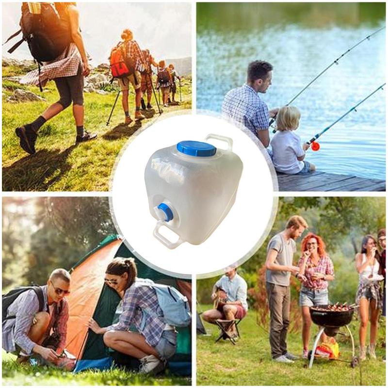 Faltbarer Wasserbehälter Wasserflasche mit Hahn 20L Faltbarer Wasserkanister Outdoor Rucksacktouren Camping Trinkwasseraufbewahrungsträger