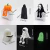 3D-gedruckte niedliche Geisterfiguren Fidget-Spielzeug Gelenkliche Geister-Kürbis-Statue Schreibtischdekoration Ornamente Halloween-Geschenk