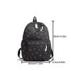 Fashionable Cute Backpack Bow Print Bookbag with Laptop Protection Adjustable Straps Laptop Backpack for Back To School Season