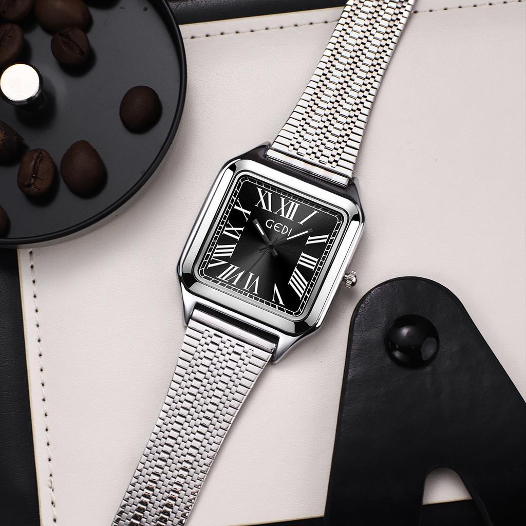 Light Luxury Small Square Watch, Simple Temperament Pointer Women'S Watch, Exquisite Fashion Niche Design, High-End Quartz Watch