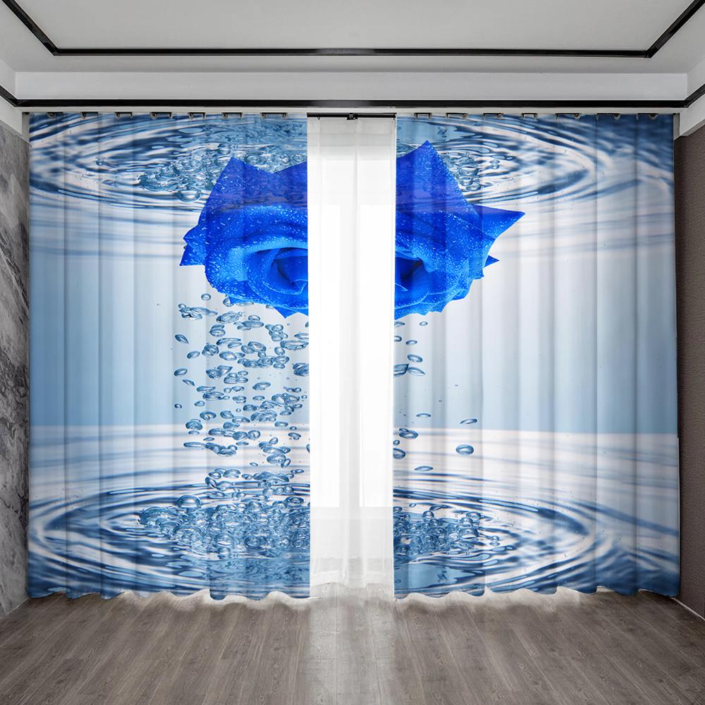 

2 шт. Домашние декоративные шторы с романтическим розовым фоном и шторной лентой, подходят для кухонь, кафе, гостиных 75x166cm&Without mount