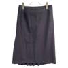 Hermes Grey Leather Belt Wool Pleated Skirt Skirt 38 grayUsed
