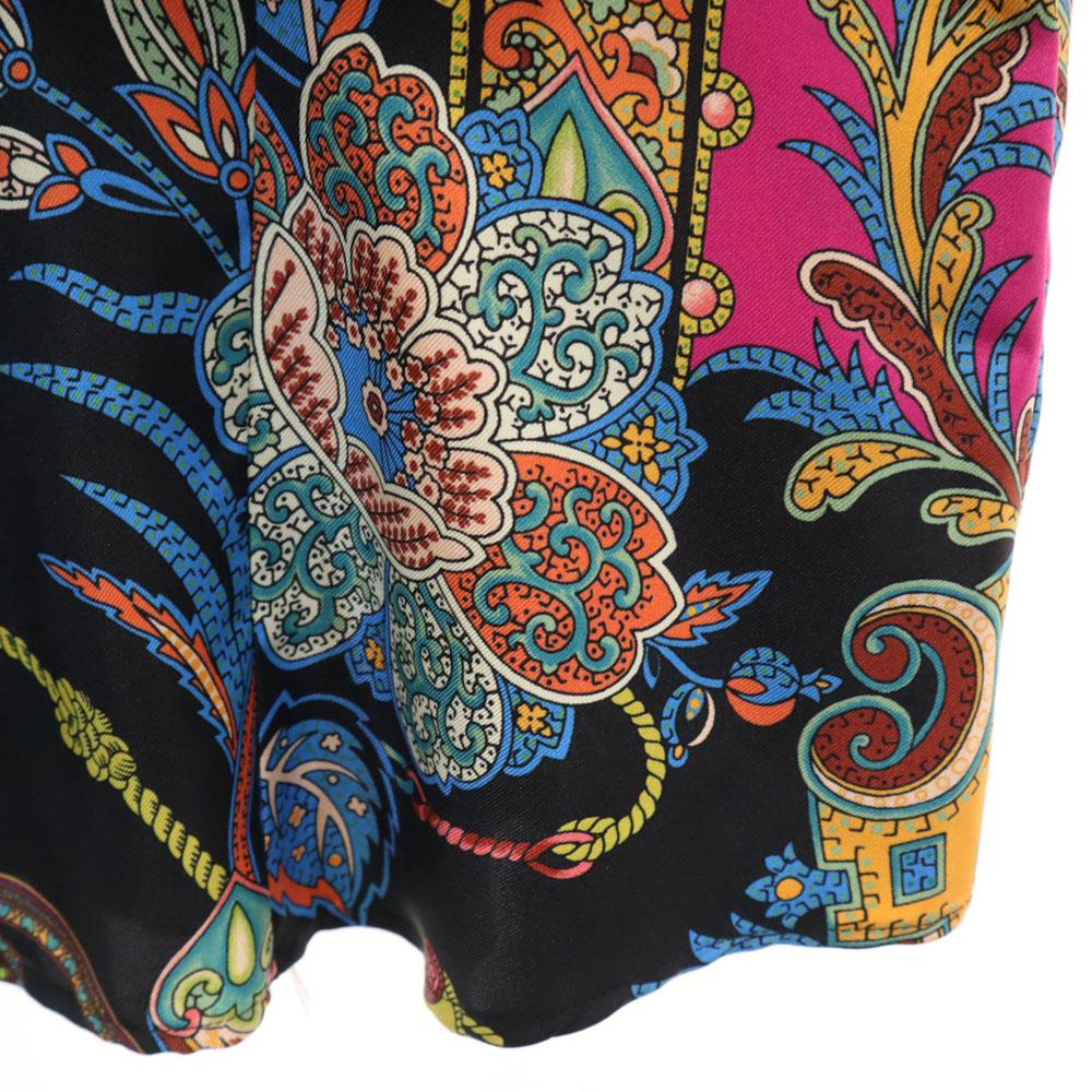 Unused ETRO Italian Silk Overall Handle Long Sleeve Shirt 42 Women Used