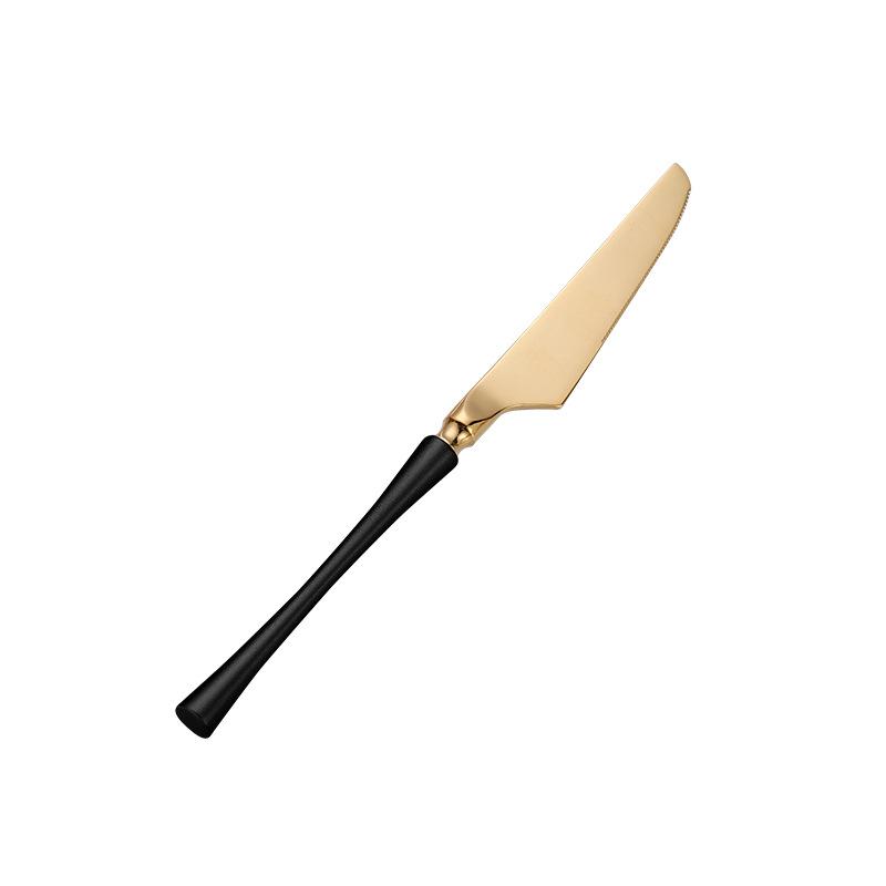 Stainless Steel Small Waist Cutlery Set: Steak Knife, Fork, Dessert Spoon, Mirror Finish.