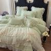 Lace Bedding Set Four-piece French Skin-friendly Breathable Bed Sheet Quilt Cover Pillowcase