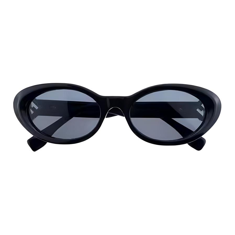 Fendi Full Frame Design Acetate Oval Sunglasses Women Sunglasses Black FE40140U-5301A