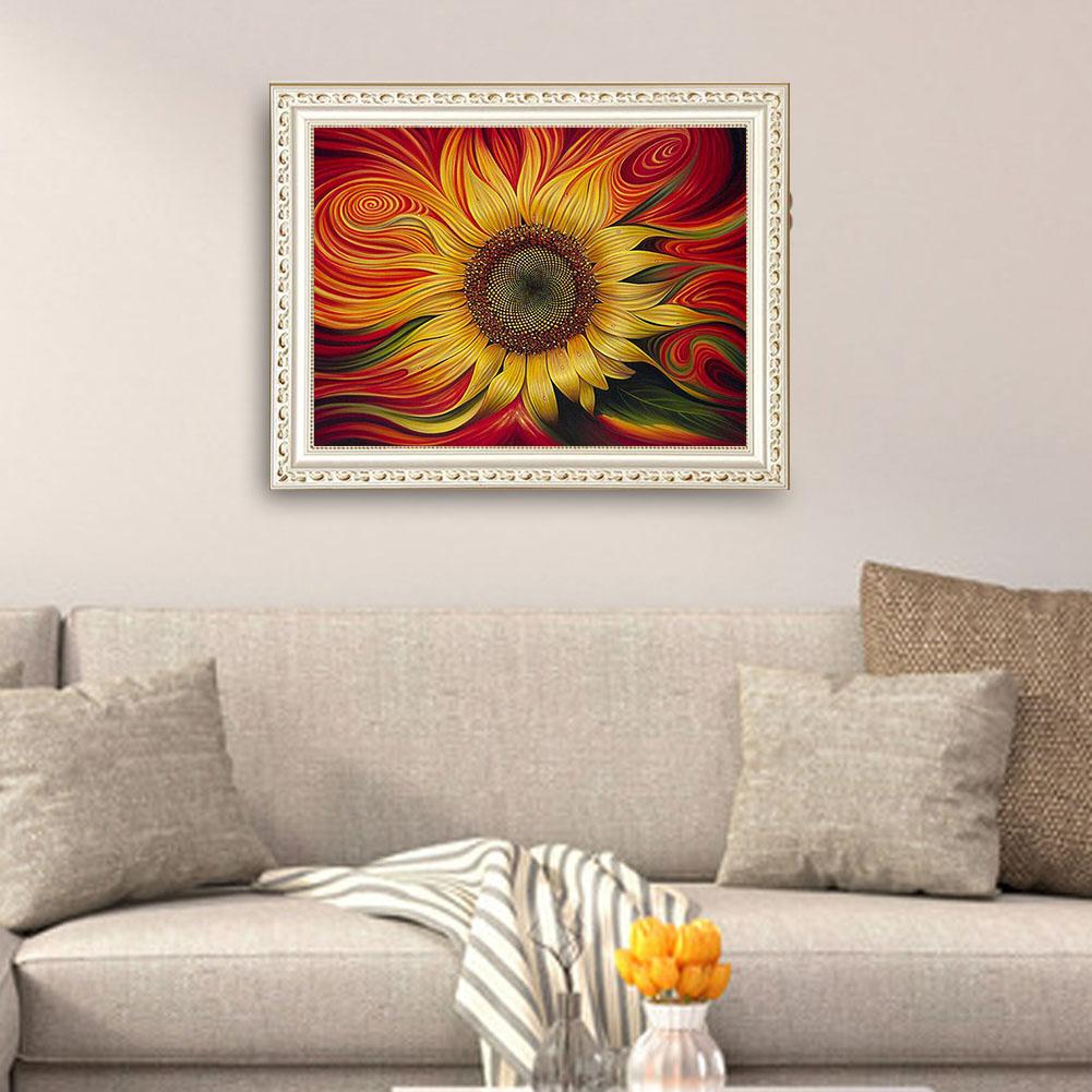 DIY 5D Rhinestone Painting Drill Embroidery Floral Cross Stitch Home Decoration Sunflower