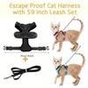 Cat Harness and Leash for Walking, Escape Proof Soft Adjustable Vest Harnesses for Cats, Breathable Reflective Strips Jacket