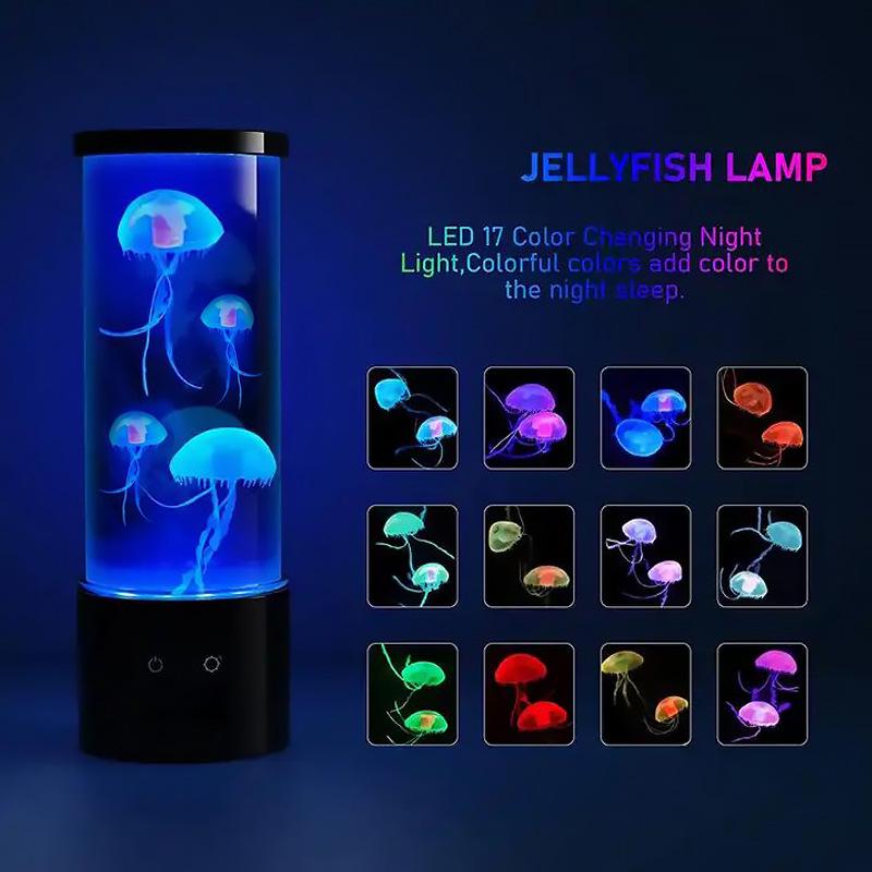9-Inch LED Jellyfish Lamp - Colorful Home Decor Night Light