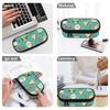 Pen Case Secure Zipper Large Capacity Scratch Resistant Polyester with Mesh Pocket Removable Divider and Pen Slots for Boys Girls