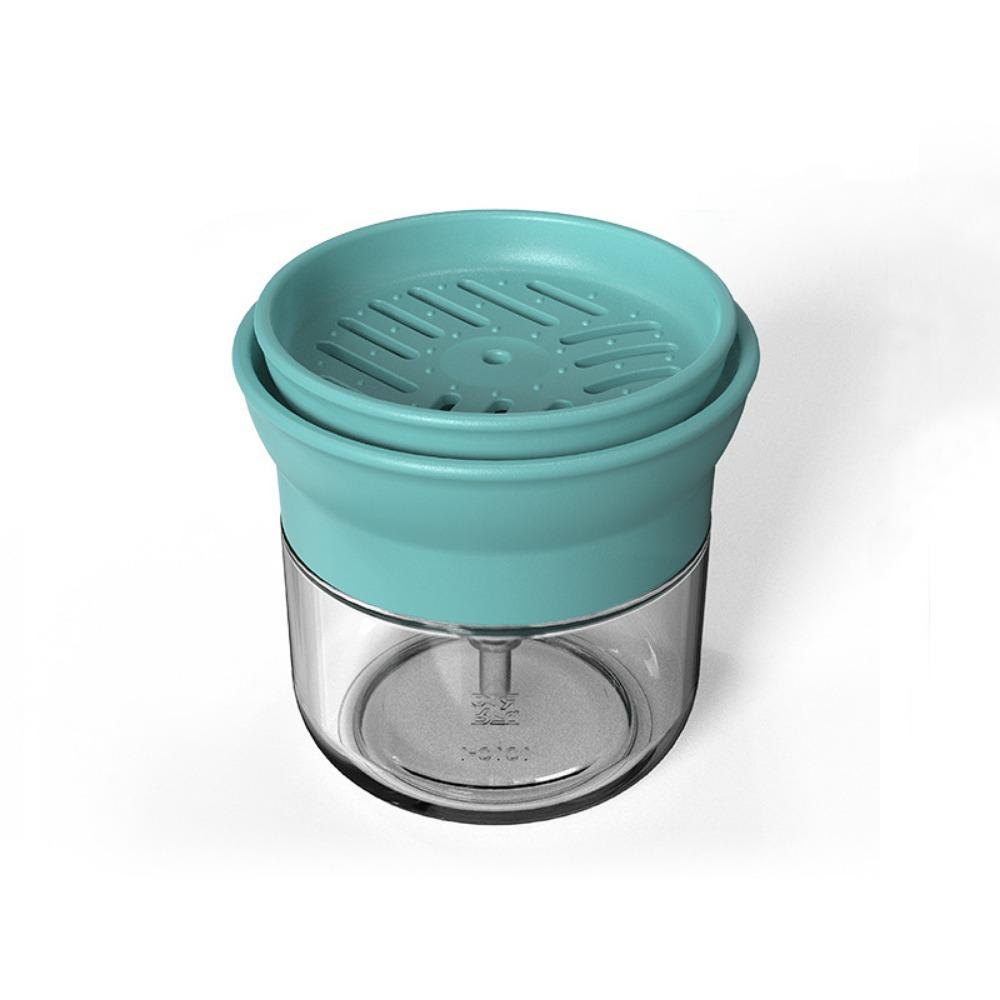 

Glass Kitchen Dish Soap Box 280ml Press Type Soap Dispenser Dish Soap Dispenser Household Round Blue