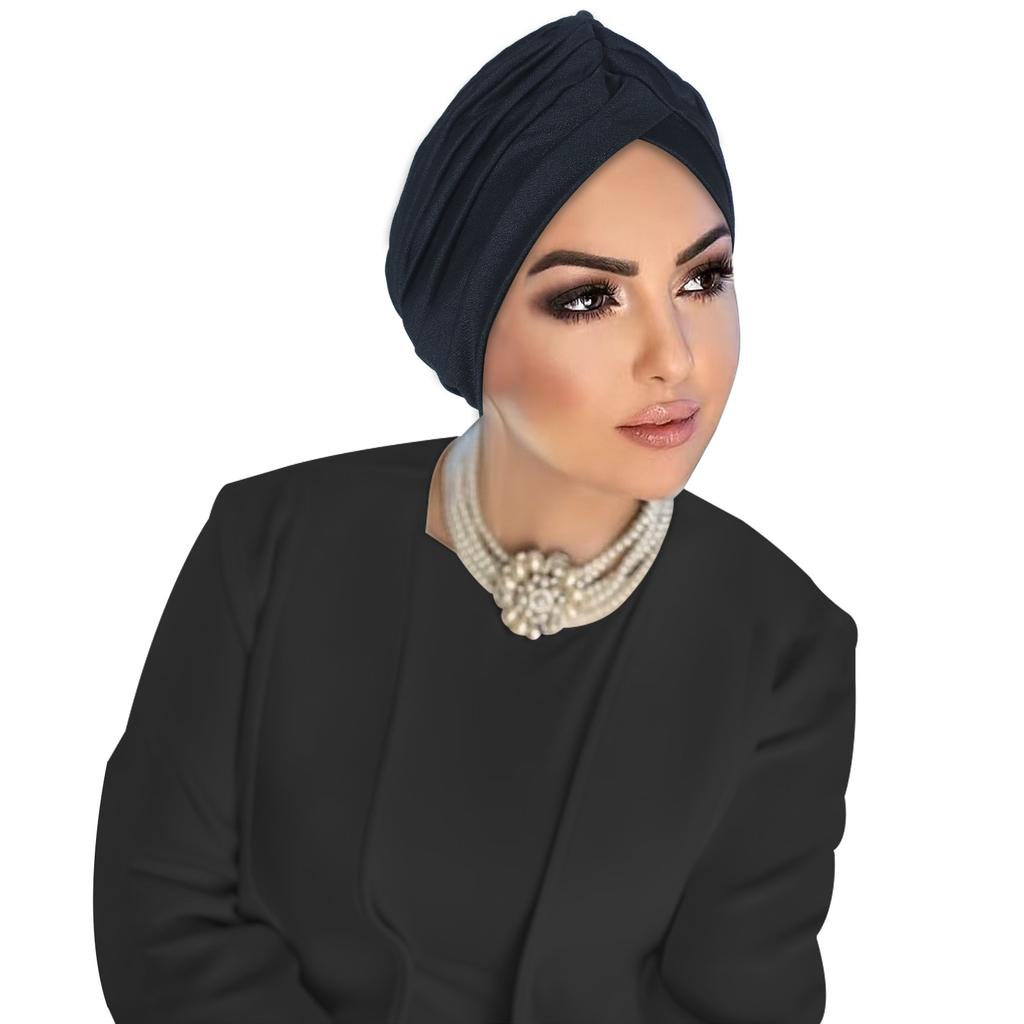 Indian Hat Twist Knot Turban Women Muslim Inner Hijab Beanies Bonnet Hair Loss Headscarf Bandanas Chemo Cap Solid Color Headwrap