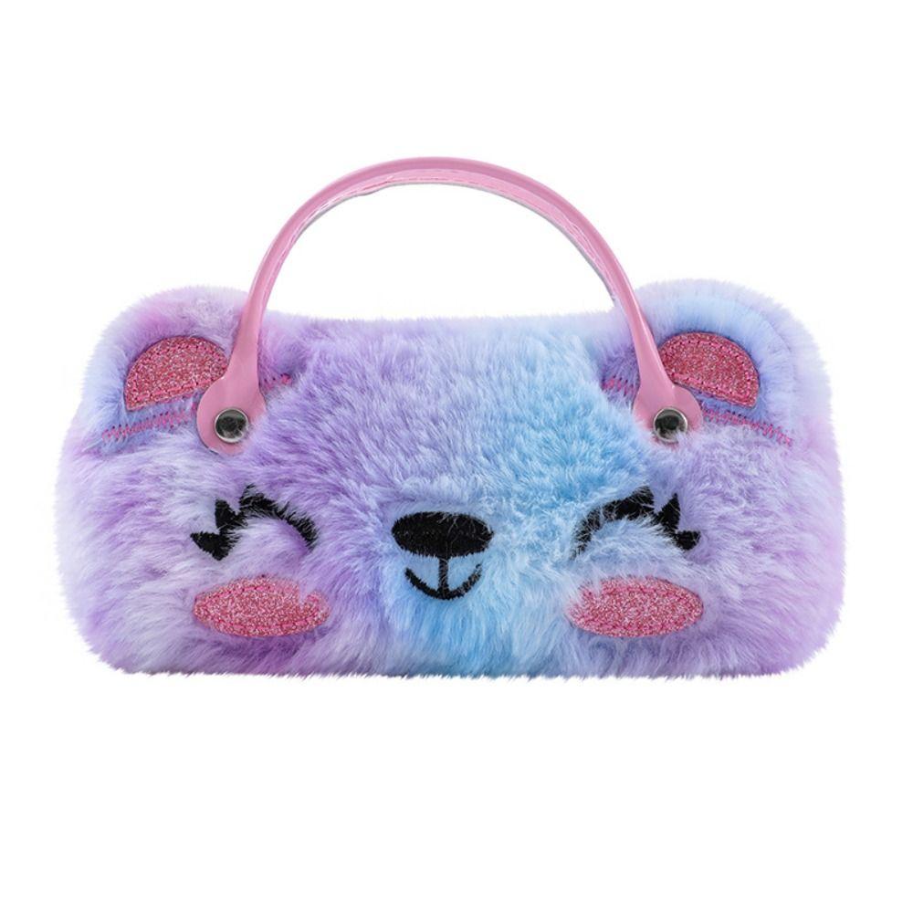 Colorful Plush Glasses Case Anti-pressure Spectacle Case Multipurpose Sunglasses Storage Box  Gifts