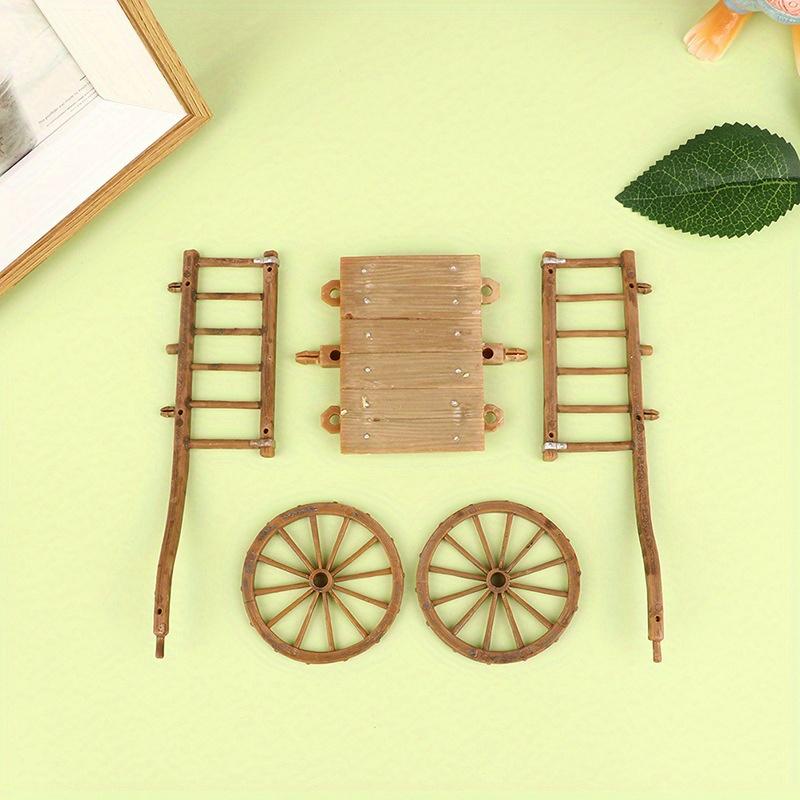 1pc 1:12 Dollhouse Miniature Simulation Assembled Cart Model Furniture Accessories For Doll House Garden Decor DIY Accessories