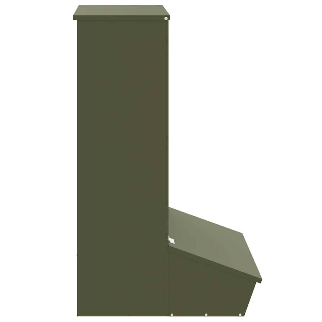 Pig Feeder Olive Green 55 X 51 X 91.5 Cm