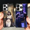 Albedo O-Overlords Anime Plating Phone Case For Xiaomi Redmi Note 14 15 Pro Plus 13 12 11 11S 11T 10 9S 9 5G Anti-Fall Airabag C