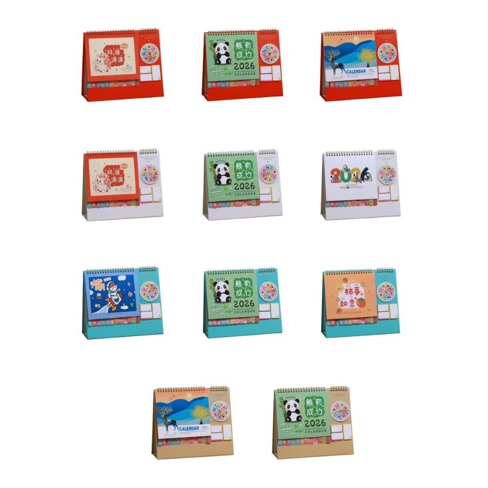 Coil Binding 2026 Desk Calendar Month Date Display Standing Flip Calendar Daily Planning