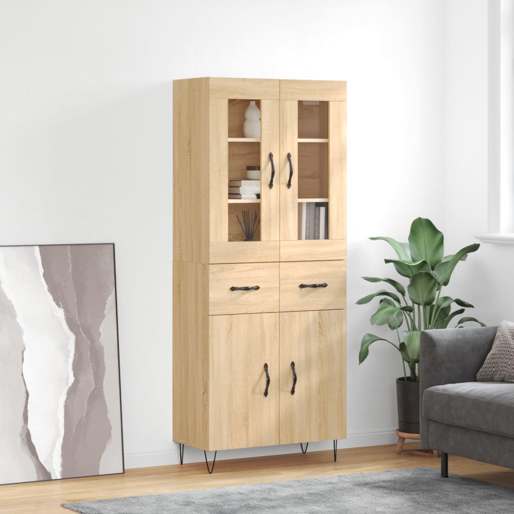 Highboard Sonoma Oak 69.5 x 34 x 180 cm Particleboard