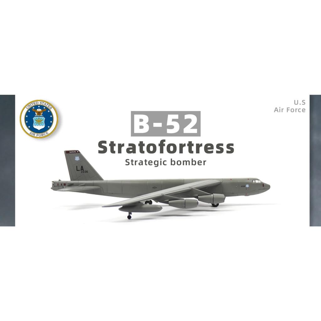 Repülőgép Modellek B-52 B-52H 1/200 Méretarányú Amerikai Hadsereg B52 Stratégiai Bombázóvadász Felnőtt Gyermek Repülőgép Játékok Kiállításhoz