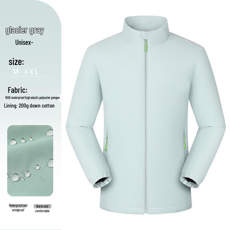 Men's Waterproof Windproof Stand Collar Work Jacket with Custom Logo for Autumn/Winter