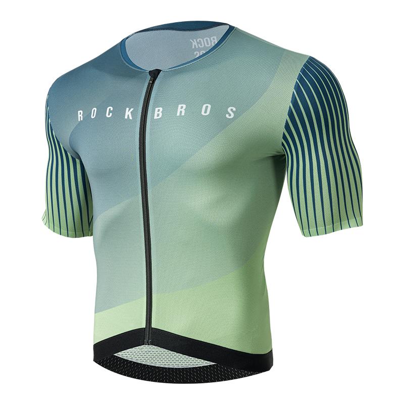 ROCKBROS Cycling Jersey MTB T-shirt Mountain Bike Men's Wear Summer Clothes High-Quality With YKK Zipper Sportswear Breathable