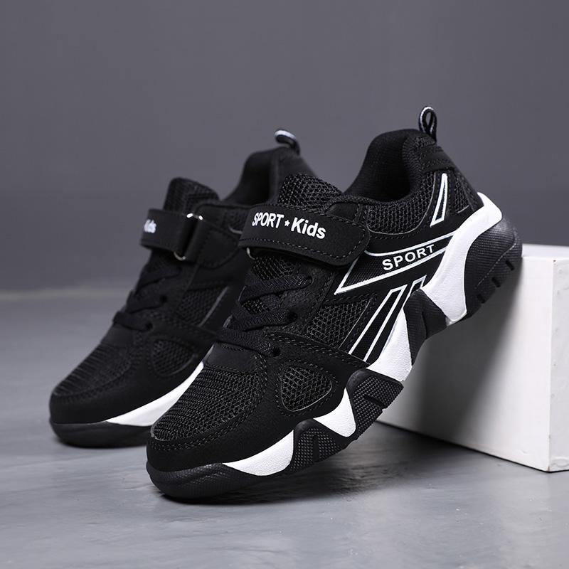 Children Sneakers Boy Shoes New Fashion Kids Shoes 6 To 12 Years Black Mesh Comfortable Casual Sports Tennis Shoes for Boy