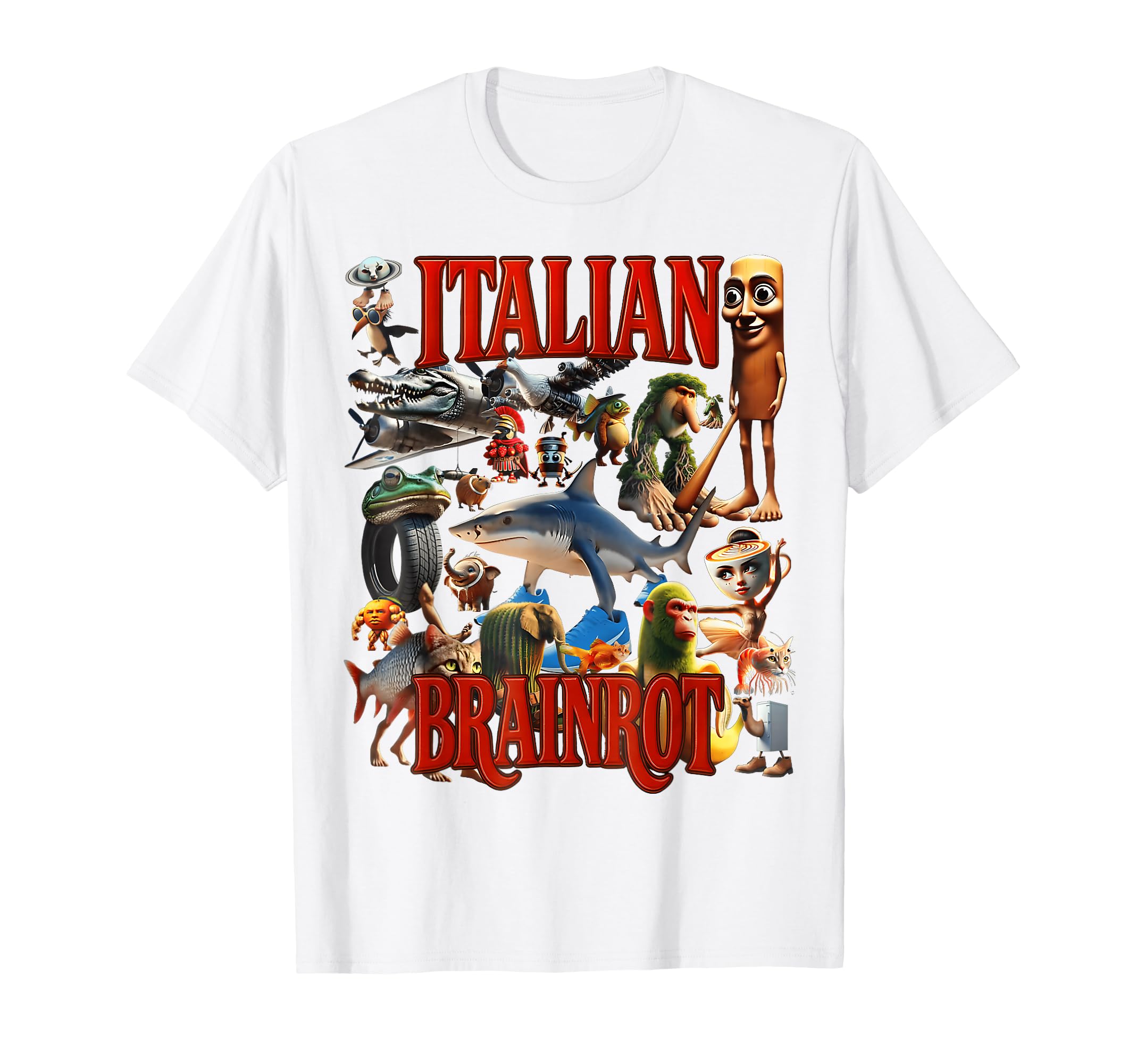 

Італійський Мозок Лот Смішна Футболка-Мем