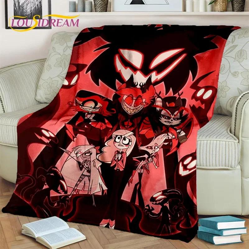 3D H-Helluva Boss Blitzo H-Hazbin Hotel Cartoon Blanket,Soft Throw Blanket for Home Bedroom Bed Sofa Picnic Office Cover Blanket