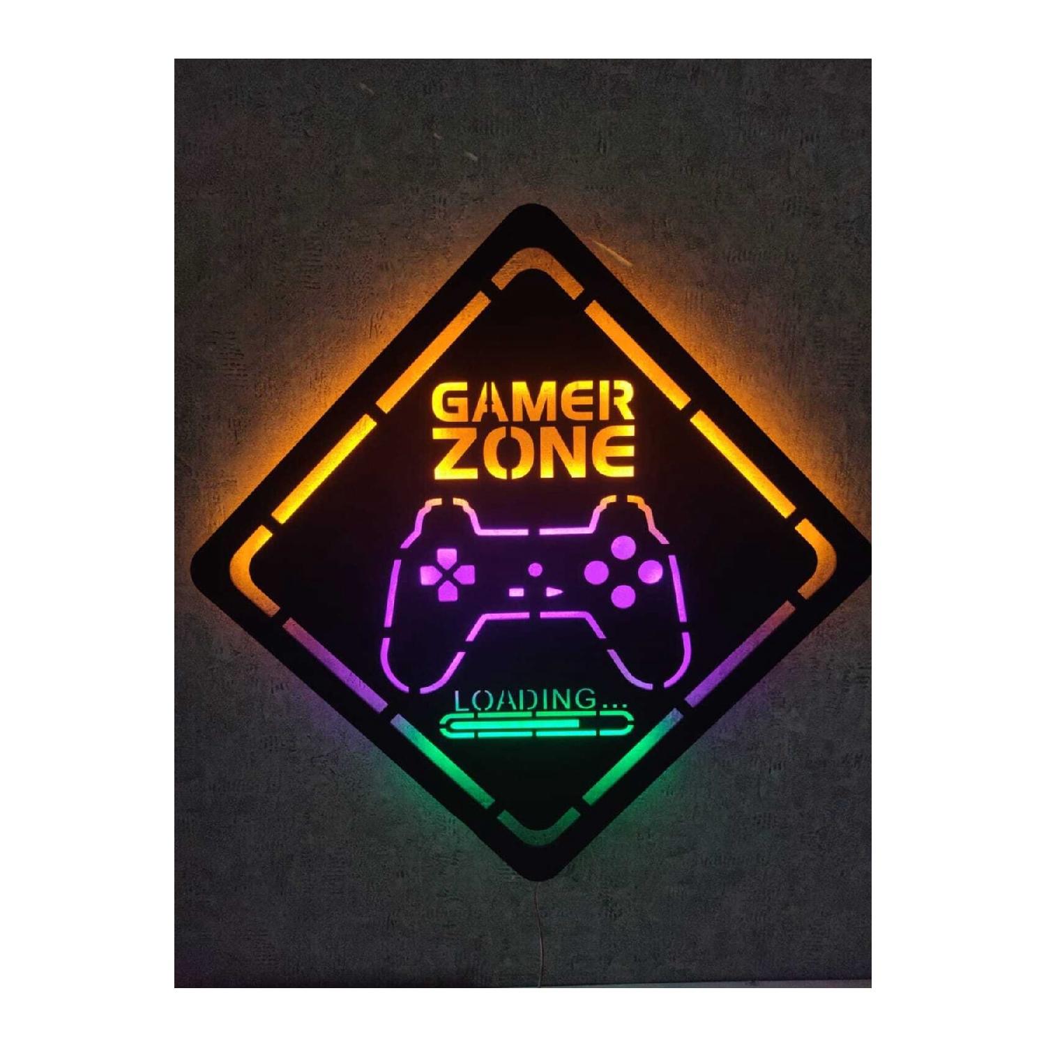 

Деревянный стол со светодиодной подсветкой Gamer Zone 70 x 70 жёлтый