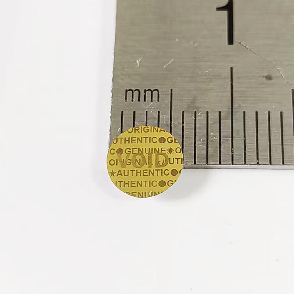 200pcs 6mm Gold Color Hologram Sticker GENUINE AUTHENTIC ORIGINAL Security Seal Honeycomb Left If Removed or Tampered With