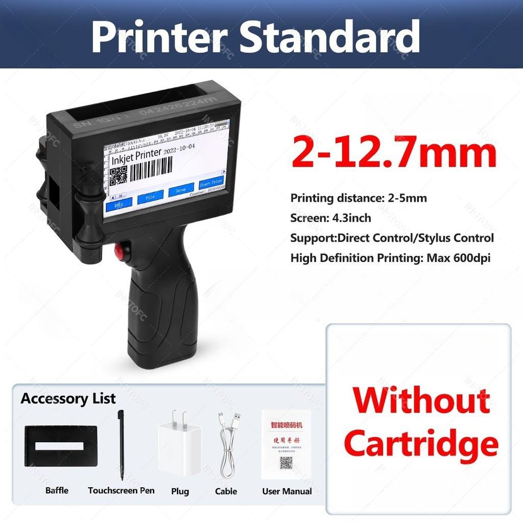 600dpi Handheld Inkjet Printer Printing Spray Height 2-12.7mm Digital Automatic Coding Machine Portable Label Machine