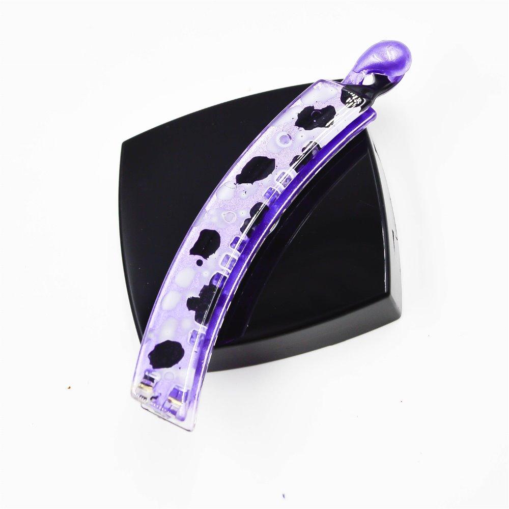 9cm Long Fashion Leopard Spots Banana Clips Barrettes Fashion Pony Hair Accessories for Women and Girls for Thin Hair