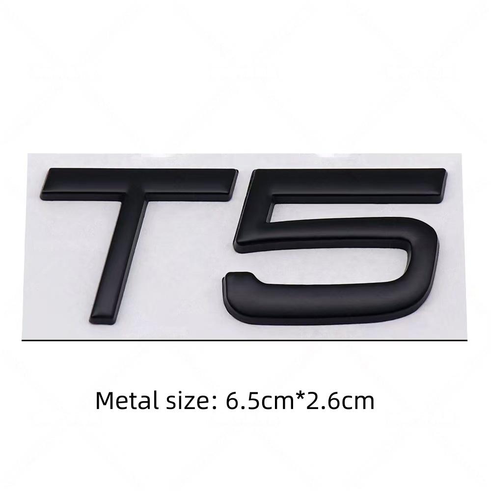 3D Metal AWD T5 T6 B5 B6 Letter Badge Sticker Rear Trunk Emblem Decal High-Quality Automotive Exterior Accessories