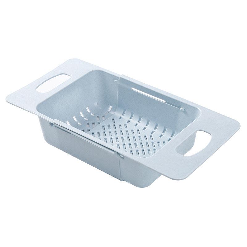 Expandable Kitchen Sink Rack Adjustable Fruit Vegetable Strainer Multi-Function Dish Drainer for Home Cooking A2