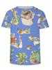 Women's Tee - Whimsical Garden Animal Pattern Graphic, Classic Storybook Critter Design for Casual Daily Wear