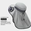 Solar Powered Cooling Hat With Solar Fan Adjustable Fan Breathable Neck Flap For Outdoor Fishing Camping Hiking