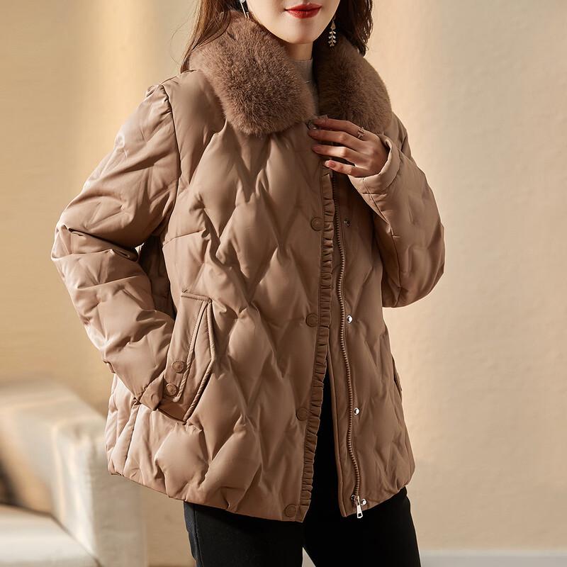 

JIANHU Женский зимний пуховик с лацканами, 90% утиного пуха 4XL