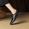 Fashion Women Oxford Low Heel 2025 Spring Shoes for Woman Genuine Leather Brogues Vintage Lace Up Loafers Casual Black Brown Girls Shoes