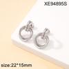 2025 Chic Geometric Titanium Steel Gold-Plated Hoop Earrings for Women - Versatile and Trendy